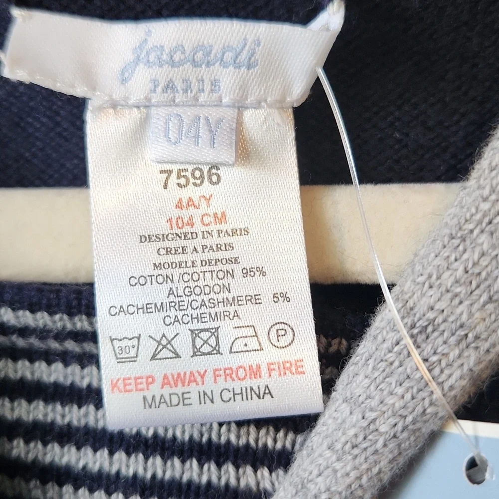 Jacadi Paris Navy & Grey Dress